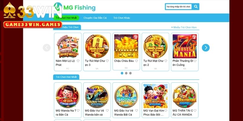 Top 3+ sảnh chơi bắn cá ăn khách tại 33Win